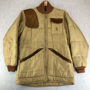 Vintage Bob Allen Jacket Coat USA Quilted Shooting Men's Medium Suede‎ Leather